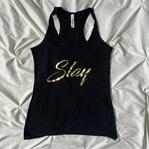 Black SLAY tank top tee shirt